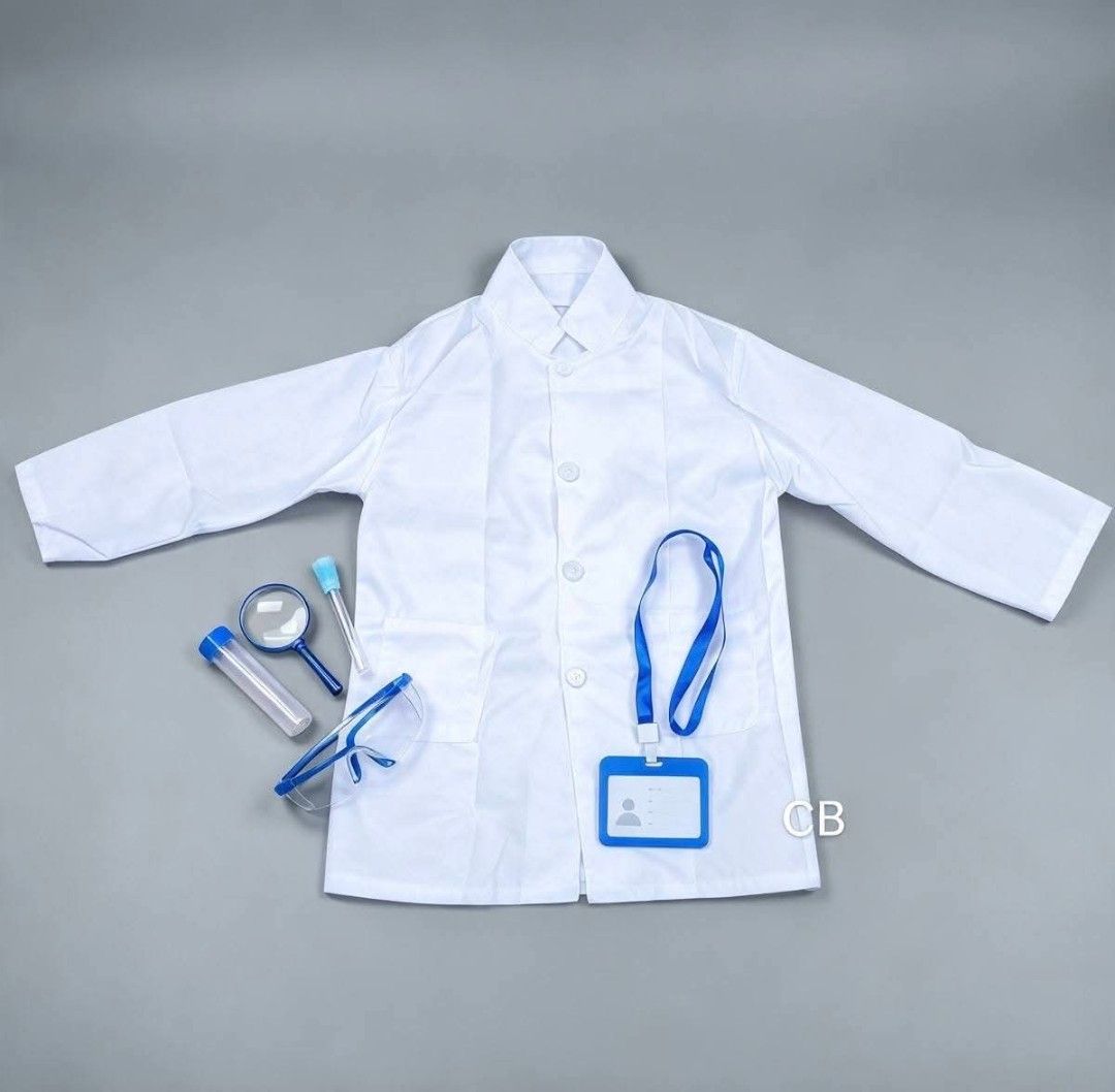 Scientist Costume For Kids (Category: Babies & Kids Fashion) located in Manila. Submitted by viashop02 (Listing ID 1465922657, Image 2). Description: Scientist Costume For Kids Unisex ✅ Included: *Labgown *Eyeglass *Magnifying Glass, *Tube Test, *Dropper *ID With Lace Rs Price: 800 ✅Size:(3-6yrs)(8-10yrs)(11-12yrs) Actual photo is posted Onhand all Items no customize Made in Bangkok Good quality ✅ Cash on delivery via lalamove.