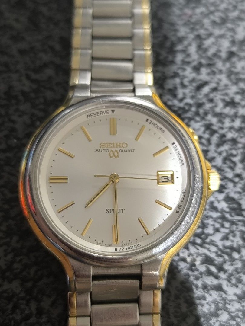 SEIKO SPIRIT (Category: Luxury Watches) located in Manila. Submitted by sxynss (Listing ID 1465941404, Image 2). Description: Seiko Spirit Missing button Original Strap Complete Strap In good condition Auto Quartz.