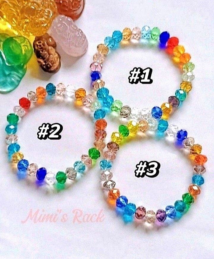 SET! 3PCS COLORFUL CRYSTAL BRACELET (Category: Bracelets) located in Taguig. Submitted by mimisrack (Listing ID 1465779139, Image 3). Description: SET! 3PCS COLORFUL CRYSTAL BRACELET 🧿 Bead size: 7mm 💎Gems & crystals are energized and cleansed before shipping. 💎As these gemstones are natural, some beads may have blemishes, impurities, chips, cracks or other imperfections. We cannot guarantee perfect nature stones. 💎There may be variations in 