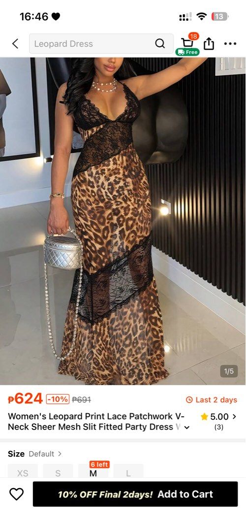 Sheun Leopard Print Dress (Category: Dresses) located in Manila. Submitted by hoshxi (Listing ID 1465854186, Image 1). Description: - only used once - can give ww photos.