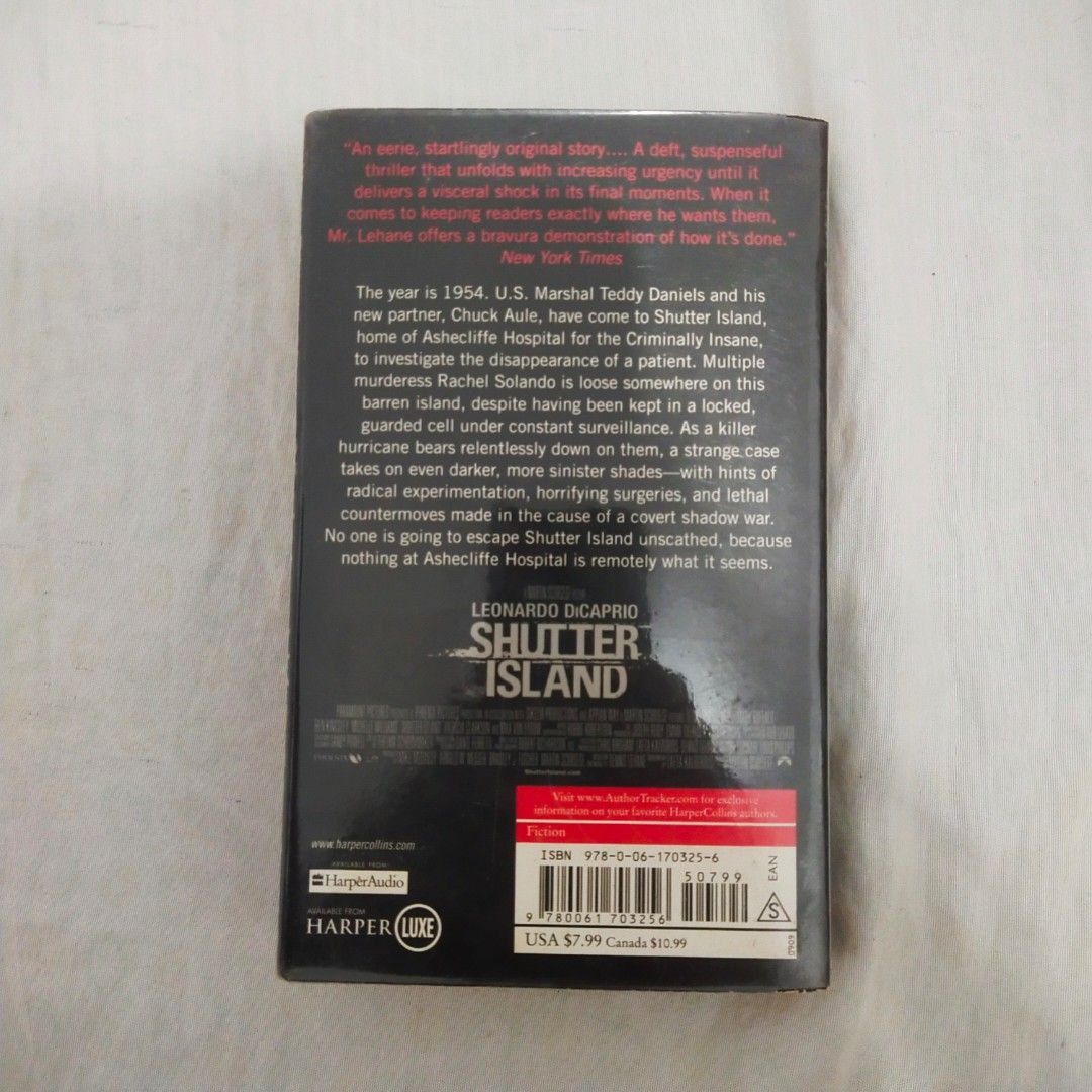 Shutter Island by Dennis Lehane (Category: Storybooks) located in Manila. Submitted by mrswinterstrange (Listing ID 1465873645, Image 3). Description: Delivery fee will also be paid by buyer. This will come from Novaliches, QC. Feel free to message me for any questions!.