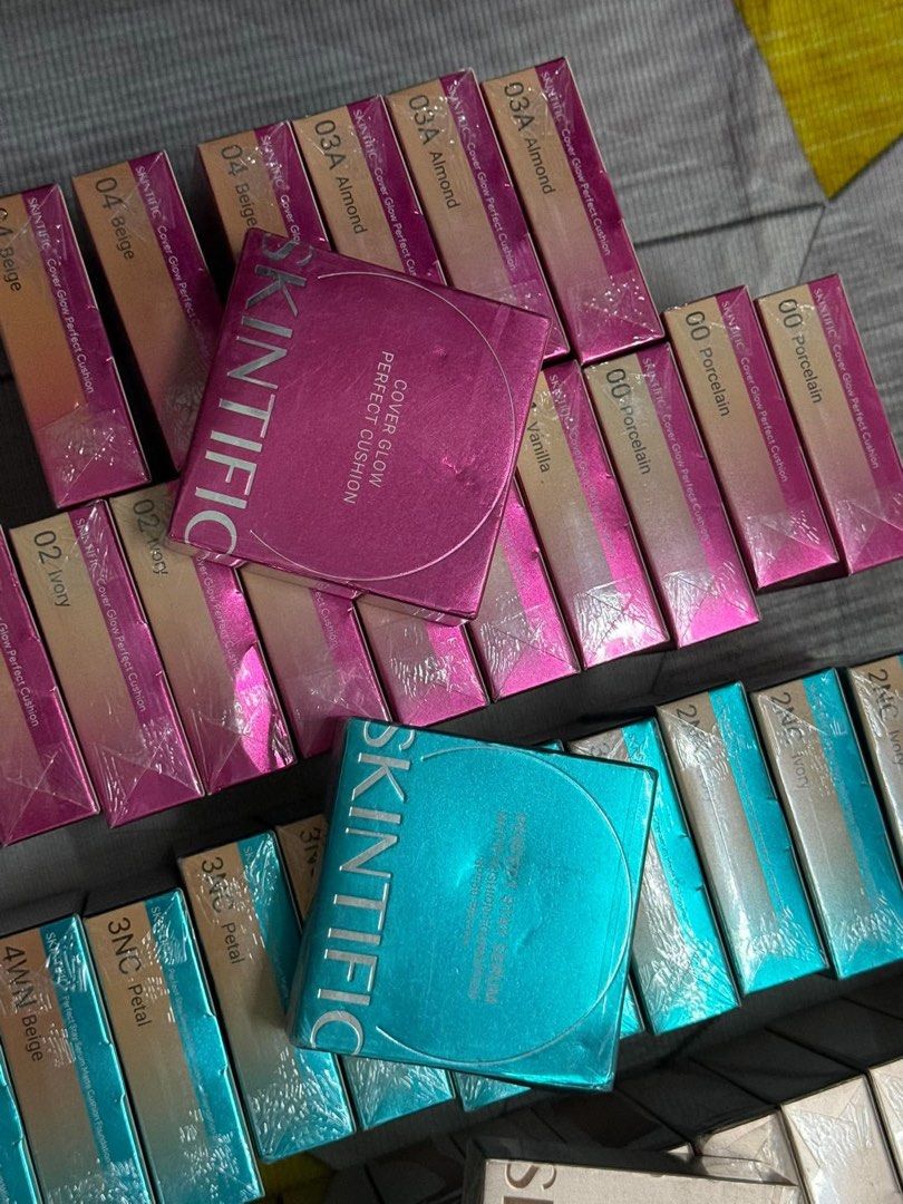 Skintific Cushion (Category: Makeup) located in Quezon City. Submitted by by.jaennn (Listing ID 1465776906, Image 2). Description: REGULAR SIZE: ₱380 𑣲⋆ Skintific Cover All Perfect Cushion 𑣲⋆ Skintific Cover Glow Perfect Cushion 𑣲⋆ Skintific Perfect Stay Velvet Matte Cushion REFILLS: ₱270 𑣲⋆ Skintific Perfect Stay Velvet Matte Cushion 𑣲⋆ Skintific Cover All Perfect Cushion 𑣲⋆ Skintific Ultra Cover Powder Foundation Message for available sha