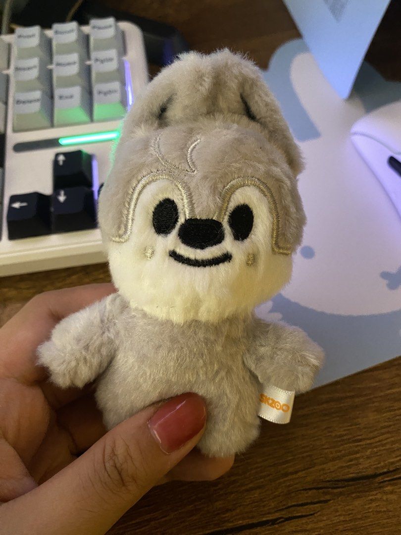 SKZOO Wolf Chan (Category: Everything Else Others) located in Quezon City. Submitted by alexolotl (Listing ID 1465802892, Image 2). Description: Selling my SKZOO 5th Fanmeeting plush ! Condition: brand new (was kept in a clear case) Includes the black top accessory Rfs: decluttering, please give him a new home !! note: nawala pink bandana niya ;-; MOP: bank transfer or gcash MOD: lalamove or grab.