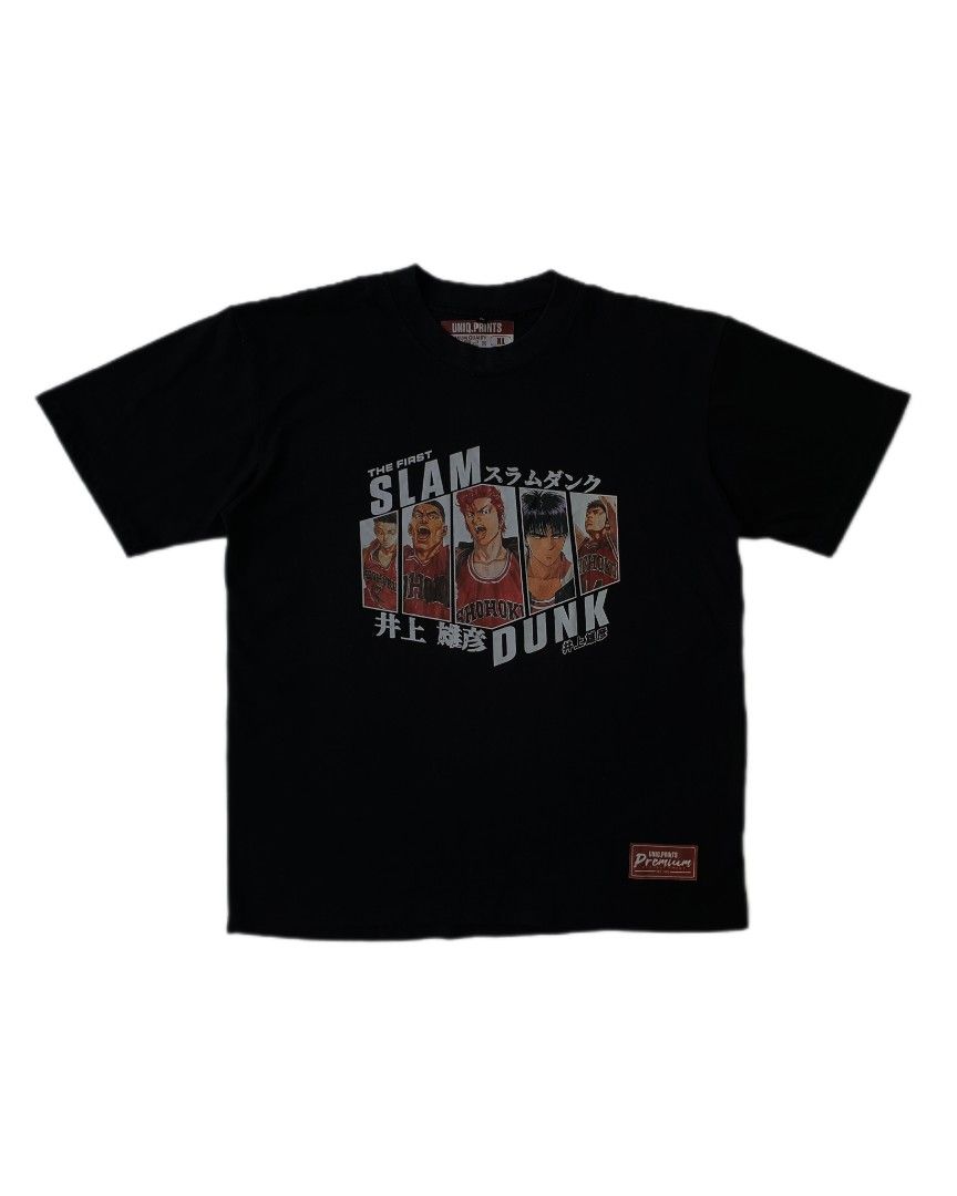 Slam Dunk Tshirt (Category: Tshirts & Polo Shirts ) located in Bani. Submitted by thriftmaggots.ph (Listing ID 1465788837, Image 1). Description: Slam Dunk Shirt Claim for 400php + Shipping fee Large fit XL 22/28 No issue No backdesign 9/10 Condition & Color Payment first via gcash Loc pangasinan, luzon.
