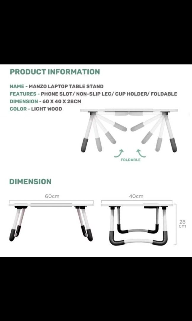 Small table (Category: Tables & Sets) located in Singapore. Submitted by closetsale_8 (Listing ID 1465890235, Image 2). Description: brand New photo 2 comes with dimensions.