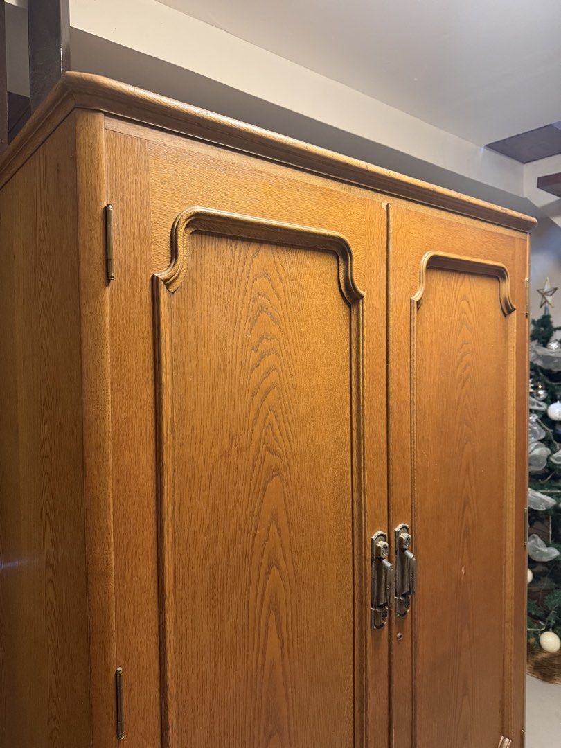 SOLID JAPAN SURPLUS WOOD WARDROBE/CABINET (Category: Shelves, Cabinets & Racks) located in Lipa City. Submitted by tradingtreasures888 (Listing ID 1465923716, Image 3). Description: SOLID JAPAN WOOD WARDROBE/CABINET RFS: just need to get rid of it. cannot fit to stairs going to 2nd floor. ready for pick up located at Lipa, Batangas. dimensions: H- 180cm L- 104cm W- 57cm same day delivery thru lalamove 🚚.