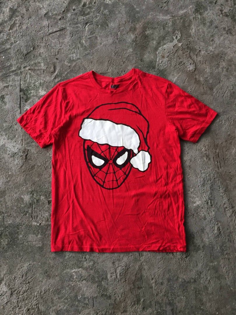 Spider-Man Shirt (Category: Tshirts & Polo Shirts ) located in Calamba. Submitted by mysticcat-5ccee5 (Listing ID 1465904751, Image 1). Description: 📌Marvel Spider-Man Santa Hat(Youth Size) Size XLarge(14-16) Dimes📏 Length-25.5 Width-18 9.5/10 Cr As New Condition No Issue 💸349+Sf 📌Calamba, Laguna.