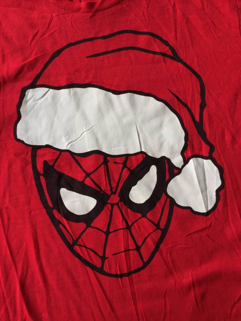 Spider-Man Shirt (Category: Tshirts & Polo Shirts ) located in Calamba. Submitted by mysticcat-5ccee5 (Listing ID 1465904751, Image 3). Description: 📌Marvel Spider-Man Santa Hat(Youth Size) Size XLarge(14-16) Dimes📏 Length-25.5 Width-18 9.5/10 Cr As New Condition No Issue 💸349+Sf 📌Calamba, Laguna.