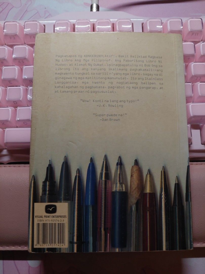 Stainless Longganisa by Bob Ong (Category: Storybooks) located in Bulacan. Submitted by piaattos (Listing ID 1465917507, Image 2). Description: Stainless Longganisa by Bob Ong MOP: GCASH, MAYA, MARIBANK MOD: J&T, GGX , SDD.