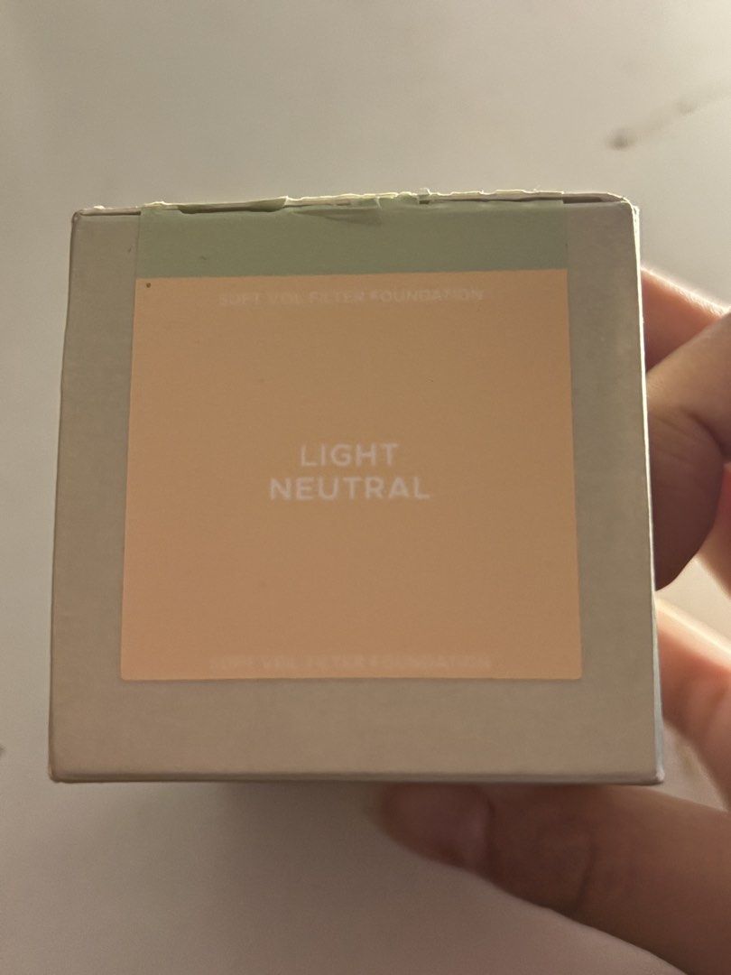 Strokes Soft Veil Filter Foundation Light Neutral (Category: Makeup) located in Manila. Submitted by thriftthirstyyy (Listing ID 1465933127, Image 2). Description: Swatched only.