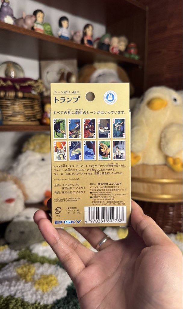 STUDIO GHIBLI - PRINCESS MONONOKE PLAYING CARDS (Category: Interactive Toys) located in Tarlac. Submitted by chihiroshane (Listing ID 1465852024, Image 2). Description: brandnew & sealed.