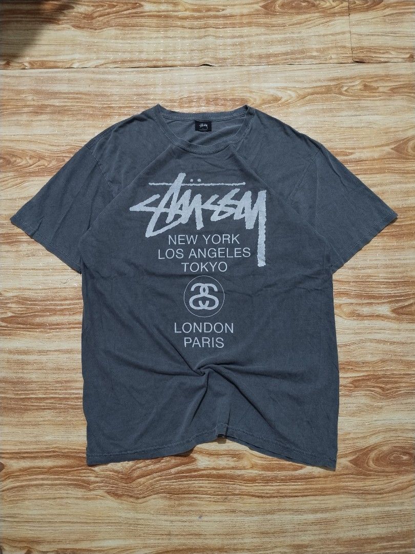 Stussy world Tour (Category: Tshirts & Polo Shirts ) located in Manila. Submitted by micx_0809 (Listing ID 1465924158, Image 1). Description: stussy world tour size - XL dimention - 22 x L21 very good condition hairline issue. 650 + SF.