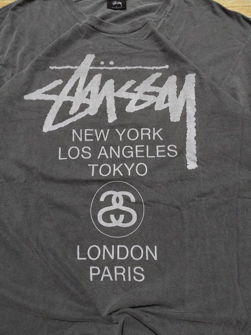 Stussy world Tour (Category: Tshirts & Polo Shirts ) located in Manila. Submitted by micx_0809 (Listing ID 1465924158, Image 3). Description: stussy world tour size - XL dimention - 22 x L21 very good condition hairline issue. 650 + SF.