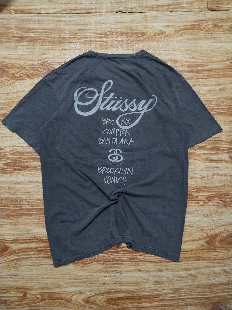Stussy world Tour (Category: Tshirts & Polo Shirts ) located in Manila. Submitted by micx_0809 (Listing ID 1465924158, Image 2). Description: stussy world tour size - XL dimention - 22 x L21 very good condition hairline issue. 650 + SF.