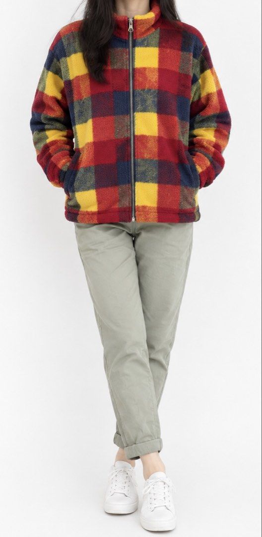 Sun Valley - Plaid Fleece Jacket (vintage) (Category: Other Bottoms) located in Manila. Submitted by only_alyssacloset (Listing ID 1459575454, Image 2). Description: Sun Valley - Plaid Fleece Jacket (vintage) Color: Mixed Color Material: Wool/ Polyester Size: Medium (M) .