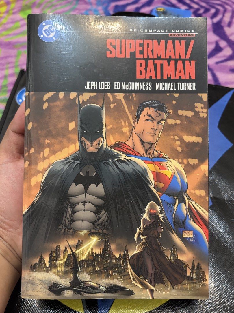 Superman/Batman DC Compact Comics Adventure Jeph Loeb (Category: Comics & Manga) located in Caloocan City. Submitted by percyreads (Listing ID 1465873032, Image 1). Description: Condition: Read once, please double check the spine conditions - with original Fully Booked price tag at the back .