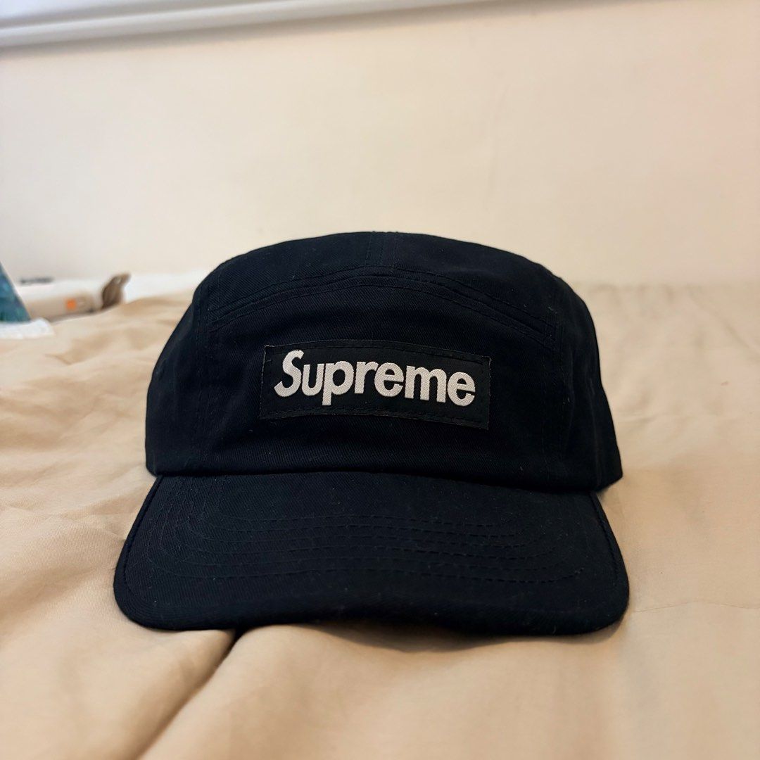 Supreme 5 Panel Cap (Category: Caps & Hats) located in San Jose. Submitted by porkjowls (Listing ID 1465930093, Image 2). Description: Like new Authenticity not guaranteed No issue.
