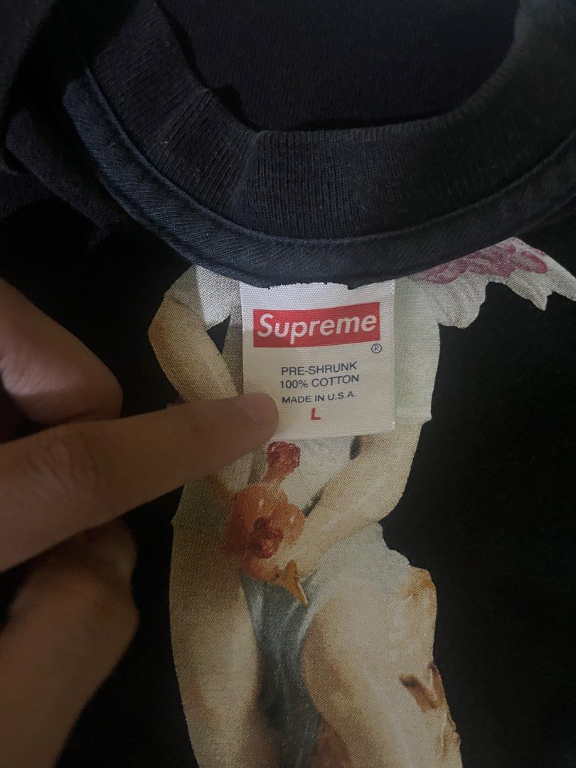 Supreme Cupid Tee (Authentic) (Category: Tshirts & Polo Shirts ) located in Manila. Submitted by guccimanedeua (Listing ID 1465913948, Image 3). Description: Supreme Cupid Tee (Authentic) Size: L Issue: Check pics.