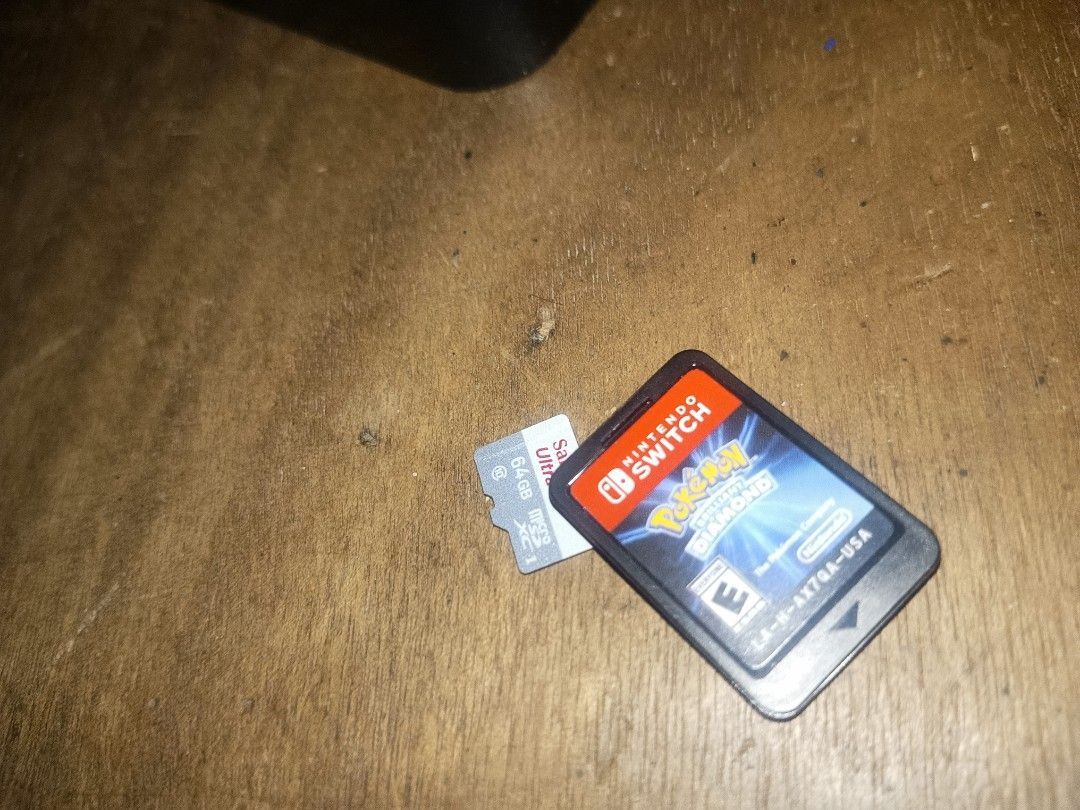 Switch games and SD card (Category: Nintendo) located in Mandaluyong City. Submitted by consoleflip (Listing ID 1465948619, Image 1). Description: Pokemon diamond cart only and 64gb SD card SanDisk original 1300 bundle Location: Mandaluyong open meet up or lalamove sa malayo.