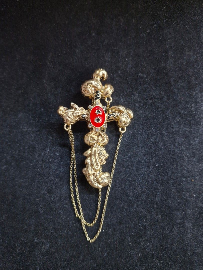 Sword Cross Brooch (Category: Brooches) located in Taguig. Submitted by mommaschoice (Listing ID 1465773833, Image 1). Description: Brand new Unique statement brooch design Lightweight won't damage the fabric Ships nationwide.