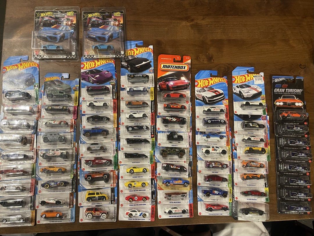 TAKE ALL- HOTWHEELS COLLECTION (Category: Vehicle & Diecast Models) located in Cabanatuan. Submitted by clearandcurate (Listing ID 1465780926, Image 2). Description: -Features popular models: Gran Turismo BMW 3.0 CSL, Ford Mustang Shelby GT500, Bugatti, Porsche, McLaren, and trucks - Variety: Great mix of mainline and premium series - Ideal for collectors, display, or gifting - Ships securely from the Philippines - DM for inquiries or specific ca