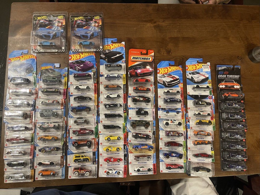 TAKE ALL- HOTWHEELS COLLECTION (Category: Vehicle & Diecast Models) located in Cabanatuan. Submitted by clearandcurate (Listing ID 1465780926, Image 1). Description: -Features popular models: Gran Turismo BMW 3.0 CSL, Ford Mustang Shelby GT500, Bugatti, Porsche, McLaren, and trucks - Variety: Great mix of mainline and premium series - Ideal for collectors, display, or gifting - Ships securely from the Philippines - DM for inquiries or specific ca