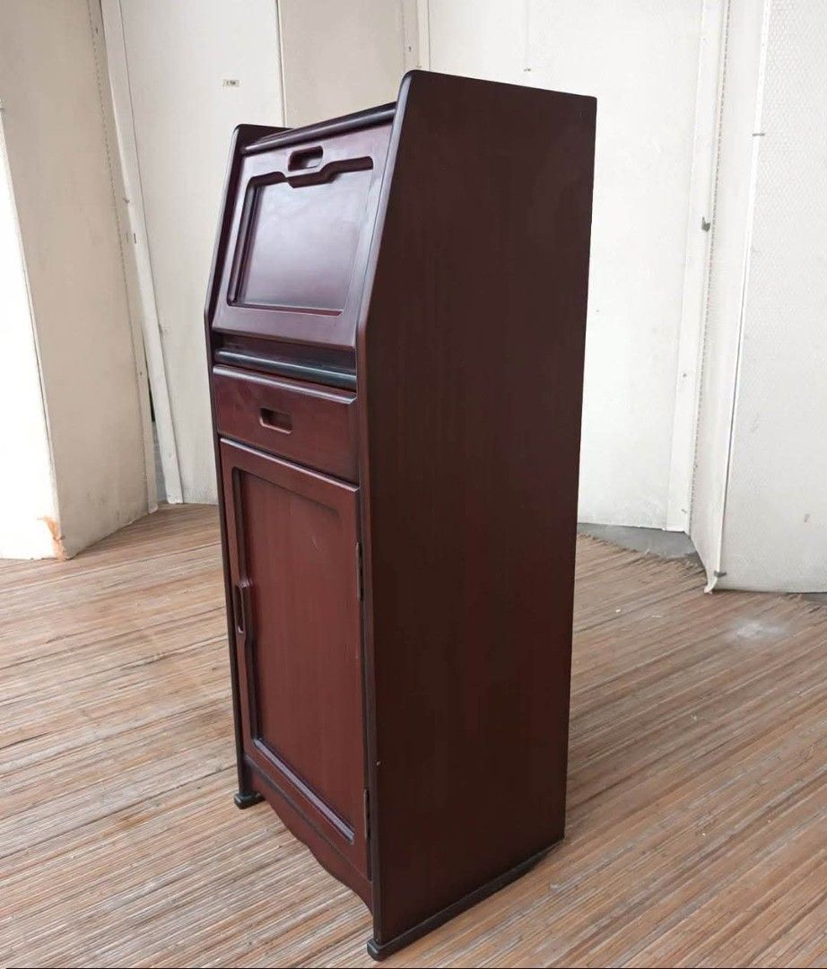 Telephone Stand/Accent Side Table (Category: Shelves, Cabinets & Racks) located in Meycauayan. Submitted by marygracecasimiro (Listing ID 1465877072, Image 2). Description: Vintage Telephone Stand Accent Side Table L14 x W12-20 x H26/36 Price: 3,700🩷.