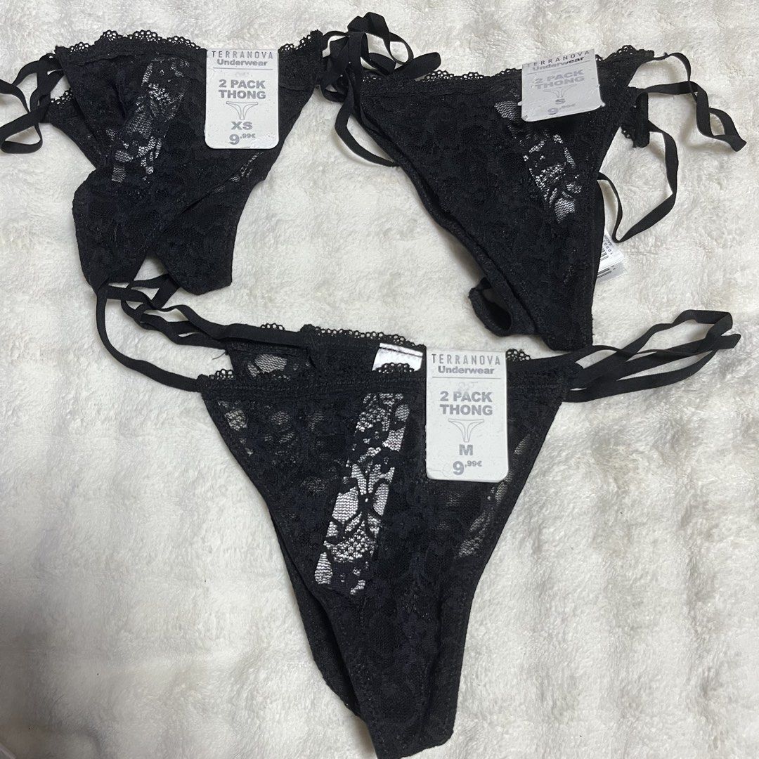 Terranova 2 pack G Strings (XS, S, M) (Category: Undergarments & Loungewear) located in Pasig City. Submitted by jlo.lasenza (Listing ID 1465919656, Image 1). Description: Brandnew with tag Terranova 2 pack g strings Sizes: XS, Small, Med 350 per set.