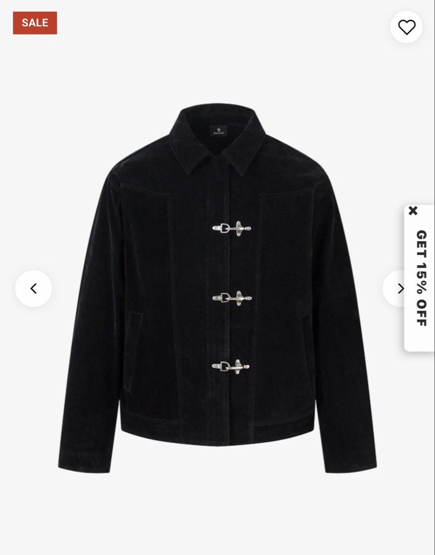 THE SUPERMADE RETRO CLASP METAL BUTTON LAPEL SUEDE BOMBER JACKET (Category: Coats, Jackets and Outerwear) located in Manila. Submitted by 777_moonlight (Listing ID 1465780610, Image 2). Description: never been used nor tried :) .
