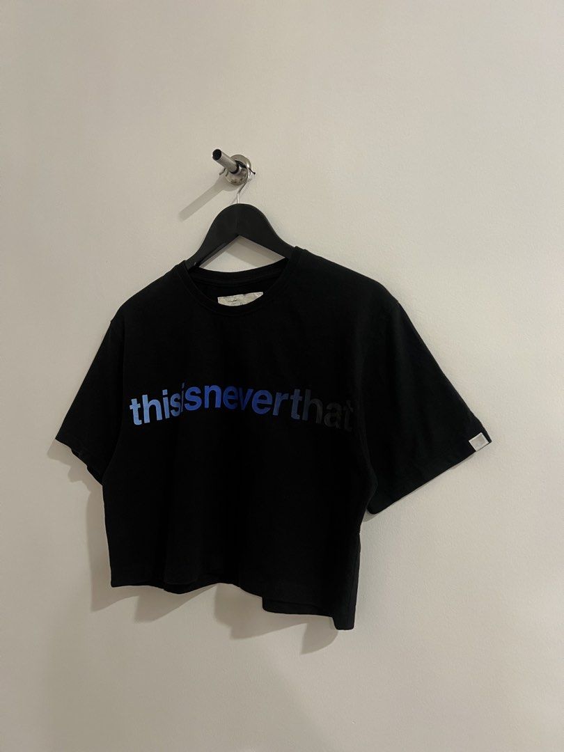 Thisisneverthat Blue Gardient Logo Cropped Tee (Authentic) (Category: Luxury Apparel) located in Iligan City. Submitted by wenologgyy (Listing ID 1465865795, Image 2). Description: Thisisneverthat Blue Gardient Logo Cropped Tee (Authentic) •(Excellent Condition) •(Issue: Altered) • (Size Medium on tag) 💰₱ 288.