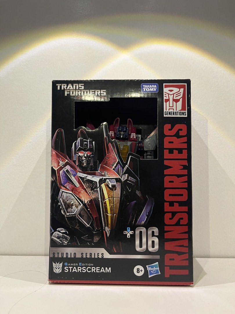Transformers SSGE Starscream (Category: Figurines & Statues) located in Quezon City. Submitted by renzo__01 (Listing ID 1465767885, Image 1). Description: - Item: Transformers Studio Series Gamer Edition 06 Starscream - Design: Iconic red, grey, and purple robot mode - Accessories: Includes blaster and large purple mace - Packaging: Comes with original box - Condition: Authentic and display-ready.