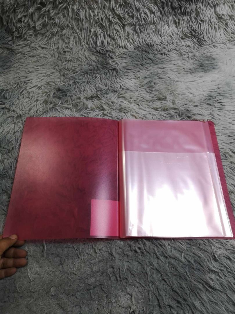 Translucent Textured Cover Clear Inner Pockets Folder (Category: Stationery & School Supplies) located in Santa Cruz. Submitted by jmy_surplus.2 (Listing ID 1465898364, Image 2). Description: Size ; L - 12.3 W - 10 Color ; Pink Type ; Folder Brand ; No Brand Material ; Plastic Style ; Plastic Folder For Organizing Documents LG 113 JMY 5 Batch #224.