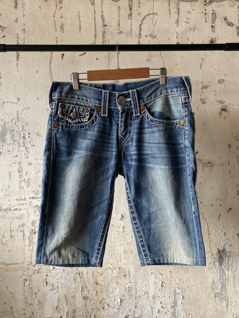 True Religion - Denim Jorts (Category: Shorts) located in Puerto Princesa. Submitted by something___. (Listing ID 1465852858, Image 2). Description: True Religion - Denim Jorts Tagged Size: 28 Dimensions Length: 20.5 Waist: 28 Leg Opening: 7.6 Condition: Excellent Color rate: 9 Flaws: Lightly used .