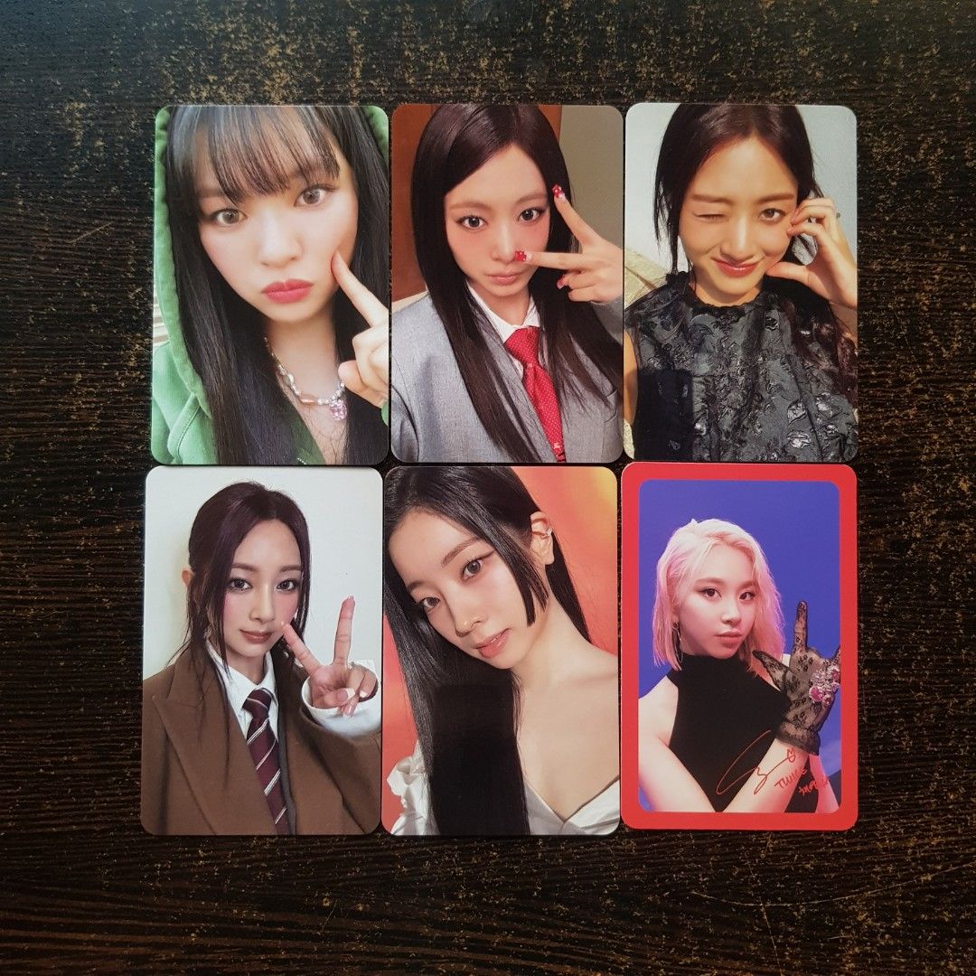 TWICE Photocard Set (Category: K-Wave Merchandise) located in Manila. Submitted by lenn2021 (Listing ID 1465809467, Image 1). Description: TWICE PHOTOCARD SET OF 6 on hand and ready to ship set price 150 pesos can tingi 30 each mod jnt mop gcash 🙅‍♀️sensitive 🙅‍♀️rush shipping .