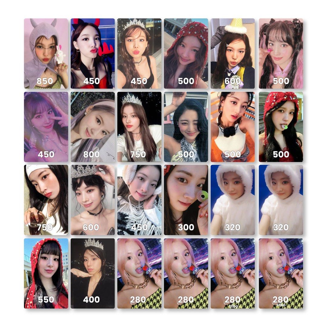 twice photocards (Category: K-Wave Merchandise) located in Dasmarinas. Submitted by winner.u (Listing ID 1465928695, Image 1). Description: wts lfb ph twice photocards — see prices – 50% payo, rembal 2 weeks – onhand, x sensitive – dm/reply to mine .ᐟ @tangerrwin on X ⌗ nayeon jeongyeon momo sana jihyo mina dahyun chaeyoung tzuyu pc.