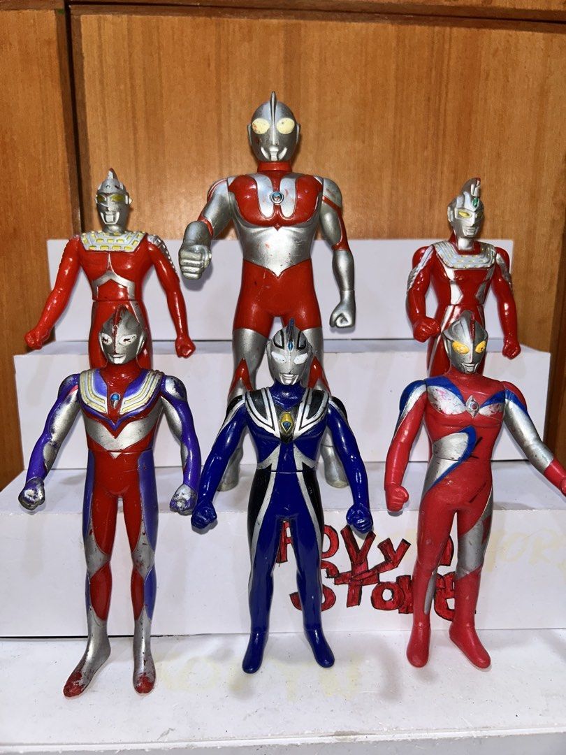 ultraman bandai figures set (Category: Figurines & Statues) located in Caloocan City. Submitted by rovynstore30 (Listing ID 1459595962, Image 1). Description: bandai ultraman figures 6.5” height -5 pcs. sofubi 8” height removed battery slot sa likod -1 pc. take all 1,000 pesos only as is, what you see is what you get payment via gcash mod: lalamove or shoppe checkout *crossposted #rovynstore #ultraman #ultramancollectibles #vintagetoys.