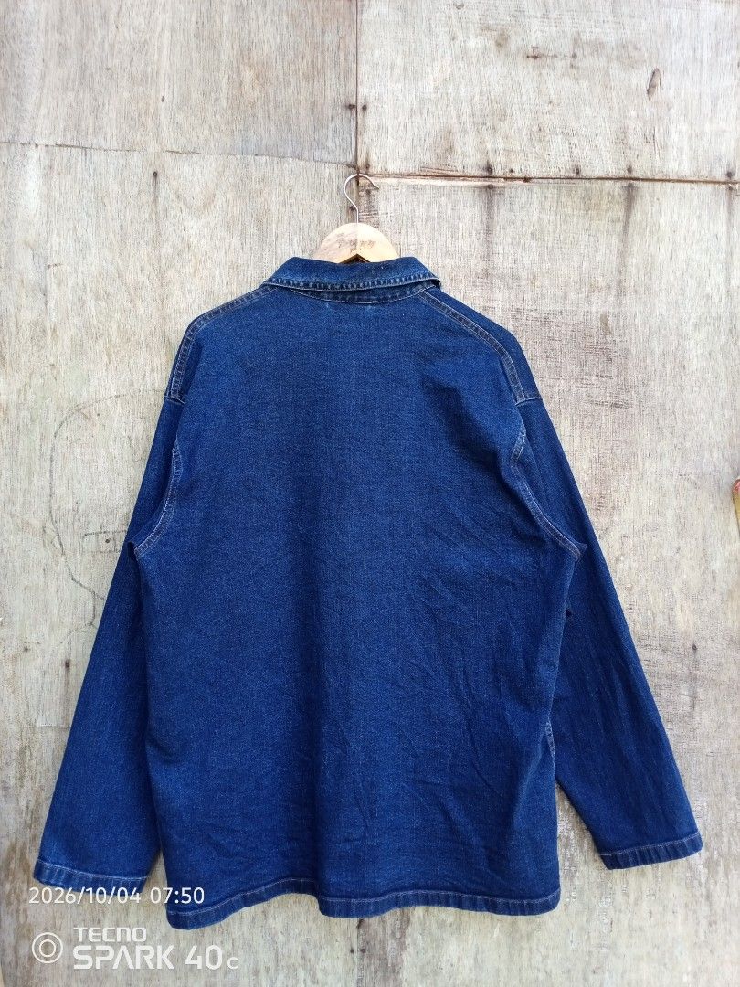 Uniqlo Denim Worker Jacket XL Dark Blue (Category: Coats, Jackets and Outerwear) located in Bislig. Submitted by micoy22 (Listing ID 1465759690, Image 2). Description: FOR SALE #PTPAdminSalamat 1000+SF UNIQLO WORK WEAR DENIM CHORE JACKET SIZE XL ON TAG WAISTLINE 24 LENGTH 30.5 EXCELLENT CONDTION UNLI VOUCH BISLIG CITY SDS .