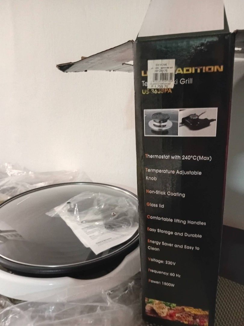 US TRADITION TEPPANYAKI GRILL (Category: Cookers) located in Manila. Submitted by jj.sellszz (Listing ID 1465778100, Image 2). Description: FOR SALE: US TRADITION TEPPANYAKI GRILL ‼️‼️‼️ Model: US3638PA Condition: Barely used (1-3 times only) Negotiable.