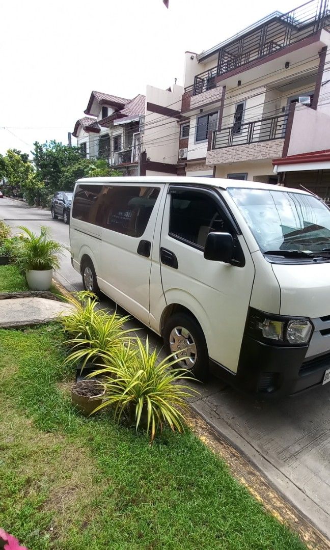 Van for RENT (Toyota Hiace) (Category: Vehicle Rentals) located in Manila. Submitted by swiftocean.527db9 (Listing ID 1465889290, Image 2). Description: Clean and comfortable Toyota Hiace available for personal, family, or business trip use within Metro Manila and surrounding provinces. Key features & Terms: - spacious 10-14 seaters - available for daily abd multi-day rental - clean interior, well maintained, and regularly sanitized - with profes