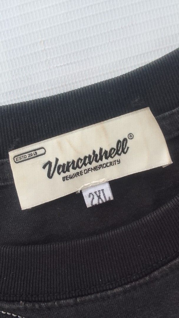 Vancarhell "Skeleton Ribcage" Black Tee (2XL) (Category: Tshirts & Polo Shirts ) located in Cebu City. Submitted by babradede215 (Listing ID 1465911976, Image 3). Description: Length : 31 Width : 27 Color Rate : 9.9/10 Issue : Repair Pinholes.