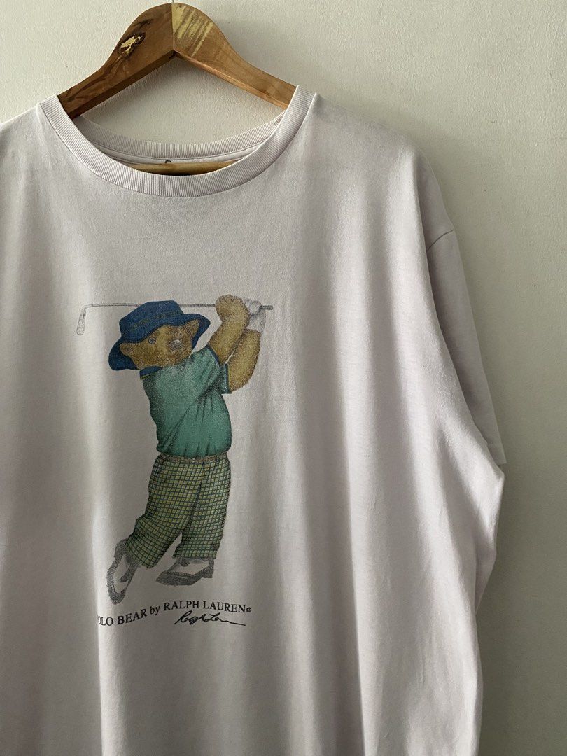 Vintage '90s RL "Polo Bear" White Tee (Category: Tshirts & Polo Shirts ) located in Quezon City. Submitted by rlphvncntbs (Listing ID 1465953144, Image 2). Description: Vintage '90s RL "Polo Bear" White Tee Size: Large Measurements: 23.5" x 28" Excellent Condition ₱2,500 + SF (Negotiable).