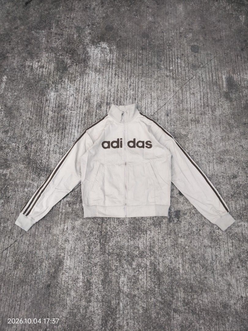 Vintage Adidas Track Jacket (Category: Coats, Jackets and Outerwear) located in Caloocan City. Submitted by haruconcep52476 (Listing ID 1465133150, Image 1). Description: Dimensions W21×L24 Good condition Color rate 9 Issue cut necktag/1 scratch hole Need wash fresh from bale.