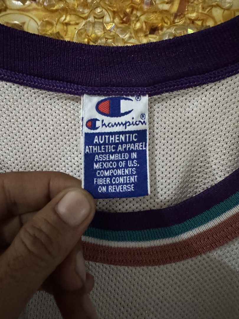 VINTAGE CHAMPION JERSEY (Category: Activewear) located in Manila. Submitted by puremoon.deer (Listing ID 1465855108, Image 3). Description: FOR SALE UTAH JAZZ #12 JOHN STOCKTON JERSEY EXCELLENT CONDITION ISSUE MINIMAL FADE PRINT AND REPAIR STITCHING in HEM SIZE 48 on TAG "LARGE" TAGUIG LOCATION DM/PM📥📥📥IF YOU ARE INTERESTED.