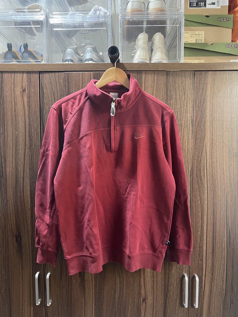 Vintage Nike Maroon Quarter-Zip (Category: Tshirts & Polo Shirts ) located in Angono. Submitted by odd.fitt (Listing ID 1465785685, Image 2). Description: XXL 22W 26L Scratch 1190.