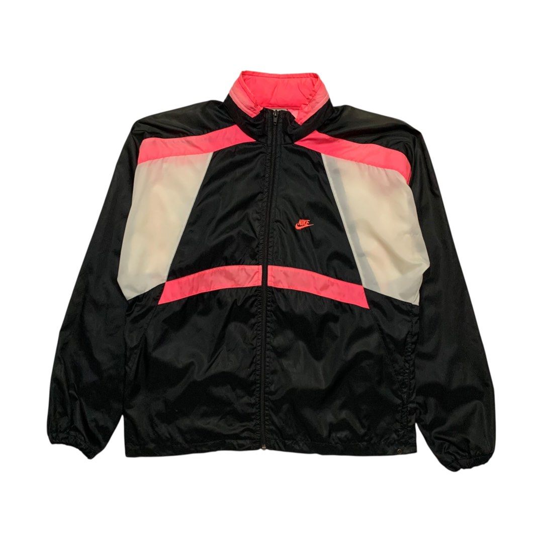 Vintage Nike Zip-Up Windbreaker Jacket (Category: Coats, Jackets and Outerwear) located in Baguio. Submitted by thesecretshop_ph (Listing ID 1465787642, Image 1). Description: Size: Mediun Lenght: 26” Width: 21 Issue: Missing Drawstring (Replaceable) , Minor Fade Parts Due to Age.