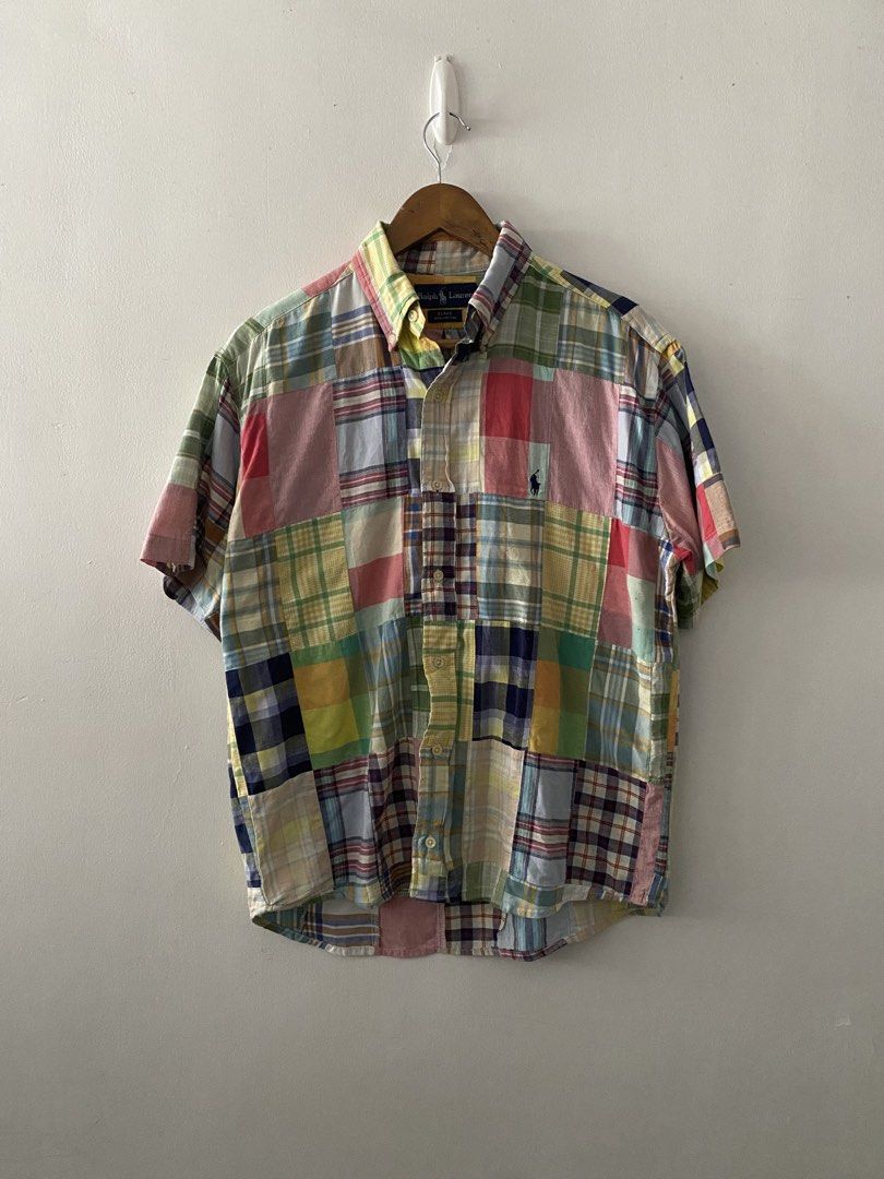 Vintage RL Blake Patchwork Short Sleeve Button Down (Rare) (Category: Tshirts & Polo Shirts ) located in Quezon City. Submitted by rlphvncntbs (Listing ID 1465952797, Image 1). Description: Vintage RL Blake Patchwork Short Sleeve Button Down (Rare) Size: Small Measurements: 21" x 26.5" Excellent Condition ₱2,500 + SF (Negotiable).