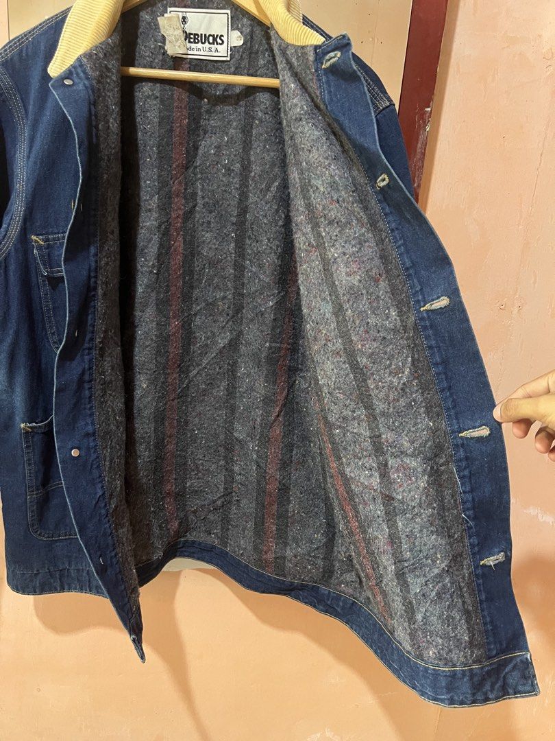 Vintage Sears Roebuck Barn Chore Jacket (Category: Coats, Jackets and Outerwear) located in Sibulan. Submitted by rustysbestpick (Listing ID 1465777733, Image 3). Description: Vintage Sears Roebuck Barn Chore Jacket Made in USA (Union Made) Size Large (42-44) Pristine - Excellent Condition Washed & Ready to wear Corduroy collar Blanket lined Pit to pit: 24.5 Length: 30.5 Shoulder: 19.5 Sleeves: 24.5 2,000 Free Shipping Loc: Sibulan, Negros Orient