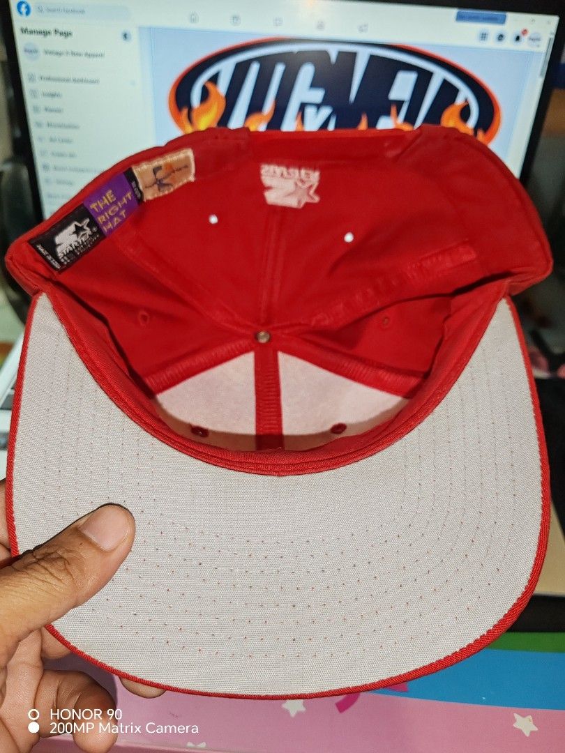 Vintage Starter Chicago Bulls Red Snapback Hat (Category: Caps & Hats) located in Pasay City. Submitted by markjaysontabuzo (Listing ID 1465872325, Image 3). Description: - Authentic Vintage Red Starter Chicago Bulls snapback cap - Classic embroidered team graphics on the front - Starter logo embroidered above the adjustable red snap closure - Timeless grey undervisor.