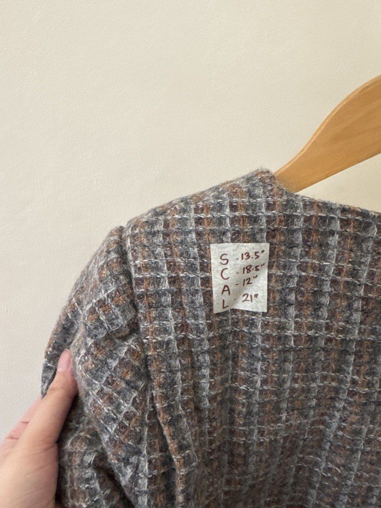 Vintage Wool Blazer (Category: Coats, Jackets and Outerwear) located in Mexico. Submitted by studioleraph (Listing ID 1465824369, Image 3). Description: 🛍️ Perfect for your personal wardrobe 🫶 Please see actual measurements on last photo. 👗 The actual item being sold is the original garment shown in the product photos. Small differences in fit, drape, color, texture, or details may occur. 💌 Condition: • Preloved; Please wash the items before 