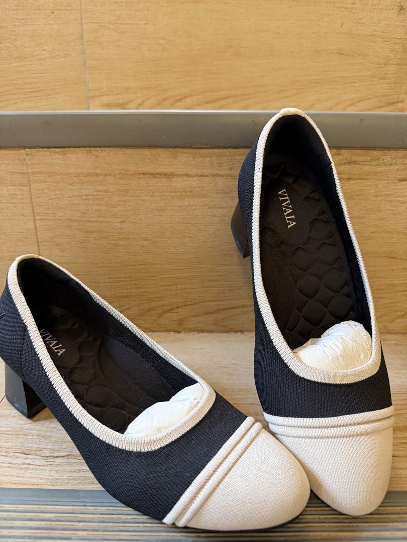 VIVAIA Two-Tone Heels (Category: Heels) located in Paranaque City. Submitted by camcs (Listing ID 1465776881, Image 2). Description: Selling my VIVAIA two-tone heels in size 36 * Color: Black & Ivory * Size: EU 36 * Condition: Seldom used / Very good condition * Clean and well-maintained * Minimalw signs of use on the soles * Heel and overall structure are still in good condition * No major stains, damage, or noticeable flaws * No original box in